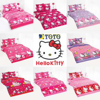 ลายใหม่ [12 ลาย] TOTO ชุดผ้าปูที่นอน คิตตี้ Hello Kitty #Total ลิขสิทธิ์แท้ โตโต้ คิตตี้ เครื่องนอน ผ้าปู ผ้านวม ซานริโอ