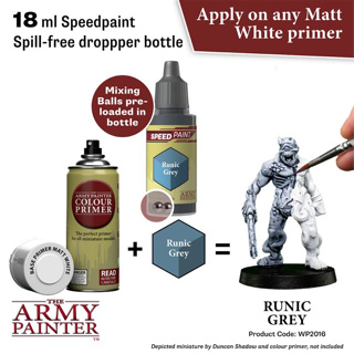 🔥มีของพร้อมส่ง🔥 Army Painter Speedpaint Runic Grey 18ml AP-WP2016 สีทาโมเดล สีอะคริลิค สูตรน้ำ มี Mixing balls