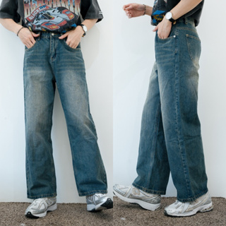 สินค้า GOTCHA JEANS กางเกงยีนส์เอวสูงทรงกระบอกใหญ่