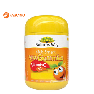 Natures Way Vita Gummies Vitamin C+Zinc วิตามินซี + ธาตุเหล็กวิตามินสำหรับเด็ก แบบเยลลี่ (60 เม็ด)