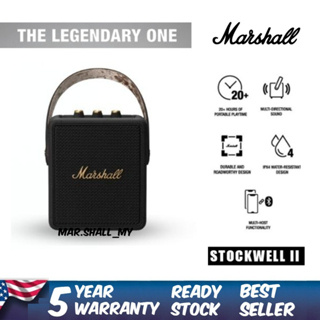 ของแท้ 100% มาร์แชลลำโพงสะดวกMarshall Stockwell II Portable Bluetooth Speaker Speaker The Speaker Black IPX4Wate