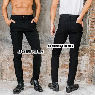 AB Skinny For Men สีดำ กางเกงสกินนี่ยีนส์ 16 สี ของแท้ จากเพจดัง 80,000 Like กางเกง AB สกินนี่ยีนส์ ผู้ชาย