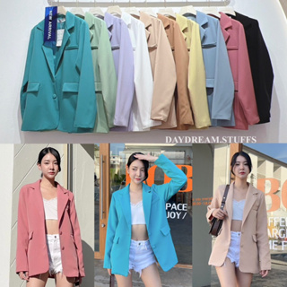 💫พร้อมส่ง💫Yudan Korea Blazer • เสื้อสูท รุ่น 2 กระดุม ทรงoversize สไตล์เกาหลี โทนสีพาสเทล มีซัปใน ไม่ร้อน ใส่สวย ดูแพงงง