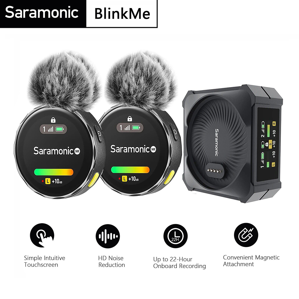 saramonic-blink-me-b2-wireless-microphone-ไมโครโฟนไร้สายสำหรับพกพา-พร้อมจอแสดงผลแบบ-ips-รับประกันศูนย์ไทย