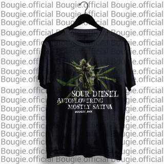 เสื้ิอยืดลาย sour diesel cannabis cotton100% เกรดพรีเมี่ยม