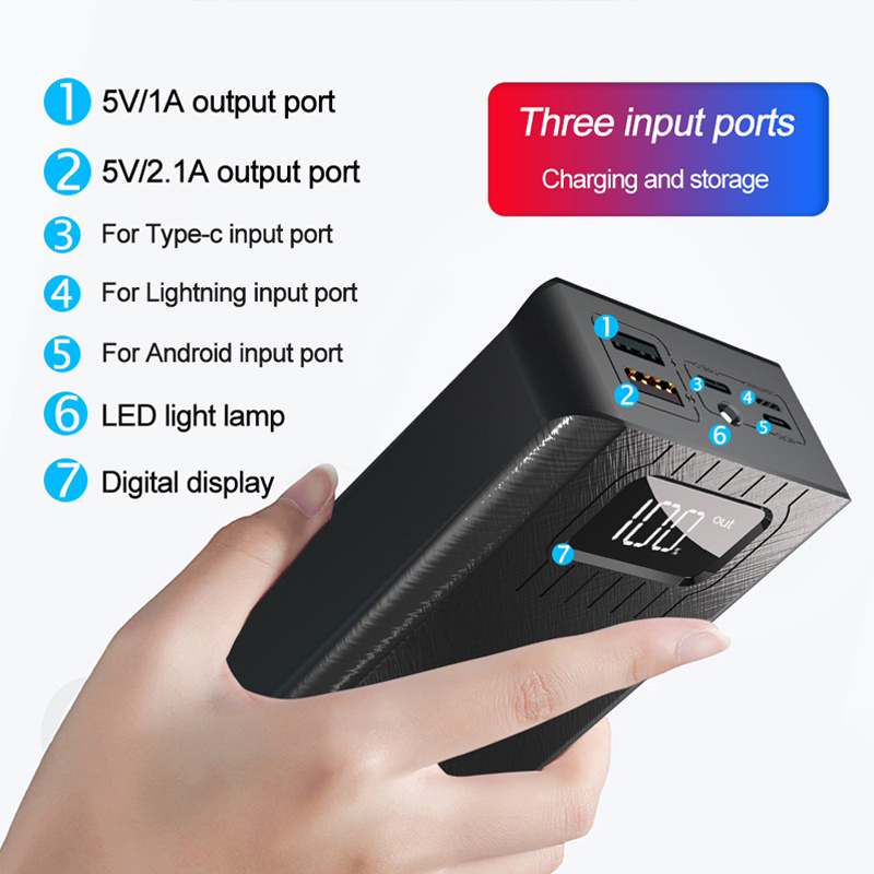 kdt-powerbank-เดิม-30000mah-แสดงธนาคารพลังงานเดิม-ชาร์จเร็ว-2-0-quick-charge-led-strobe-with-flash-light-usb-type-c-micro