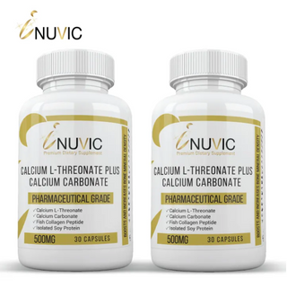 แคลเซียมแอลทรีโอเนท พลัส  แคลเซียม คาร์บอเนต คอลลาเจน เปปไทด์ ซอยโปรตีน อินูวิค Inuvic Calcium L-Threonate plus