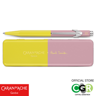 ปากกาลูกลื่น CARAN DACHE + PAUL SMITH Chartreuse Yellow & Rose Pink - Limited Edition # 849.341