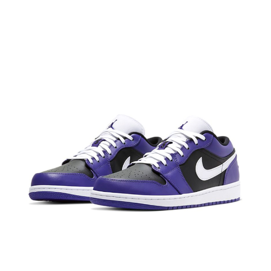 nike-air-jordan-1-low-black-purple-stitching-ของแท้-100