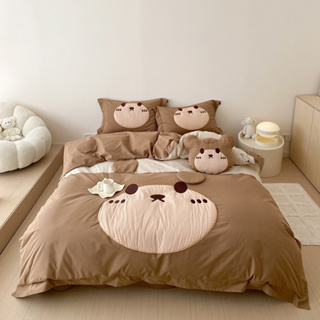 ✨เก็บโค้ดหน้าร้าน✨ [PRE-OREDER] ชุดเครื่องนอน ผ้าปูที่นอน แถมตุ๊กตท ลายน้องหมี ผ้า Long Staple Cotton 100% 🐻 #1047