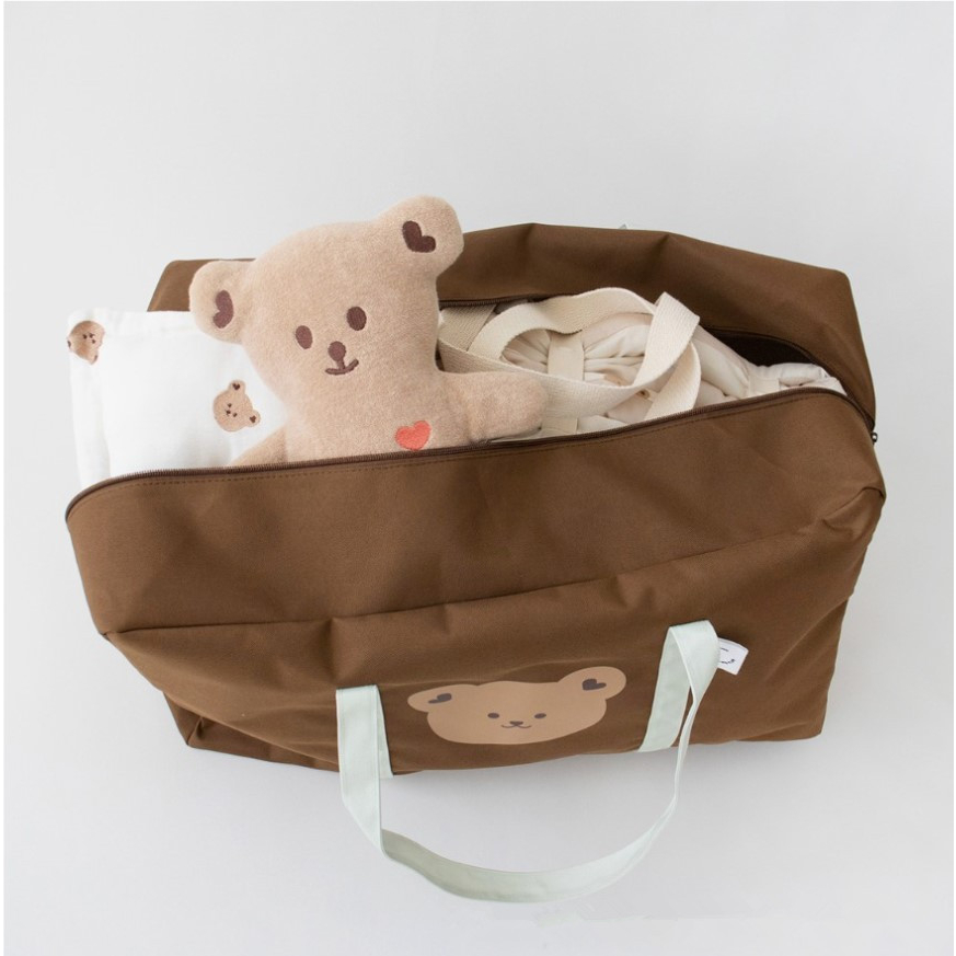 พร้อมส่ง-brown-bear-travel-bag-กระเป๋าเดินทาง-กระเป๋าใบใหญ่