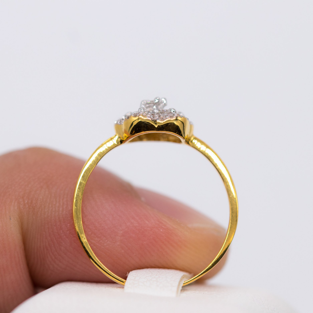 แหวนดอกไม้-น่ารักๆๆ-แหวนเพชร-แหวนทองเพชรแท้-ทองแท้-37-5-9k-me616