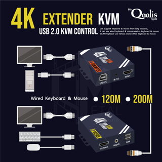 AKIRA TECH 4K HDMI EXTENDEN 60M/120M ยี่ห้อ Qoolis
