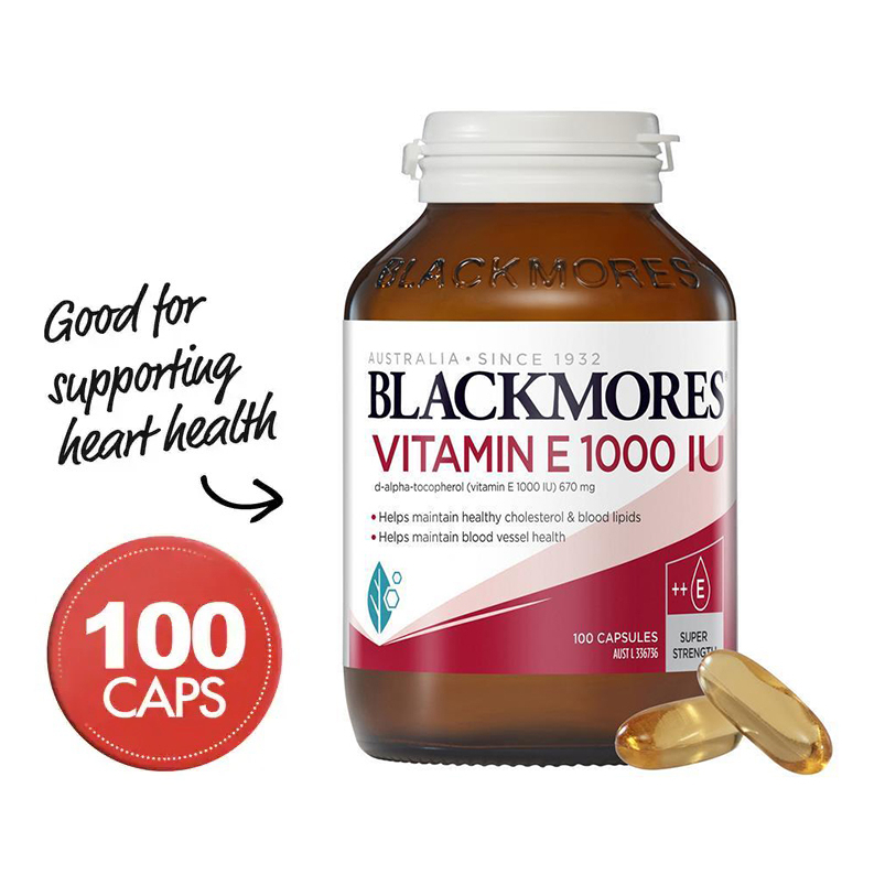 Blackmores Vitamin e 1000iu Cholesterol Health Capsules 30 Pack