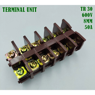 (ราคายกกล่อง 60ชิ้น)TR 30 TERMINAL UNIT เทอร์มินอลต่อสายขนาด 8mm² 50A  600V