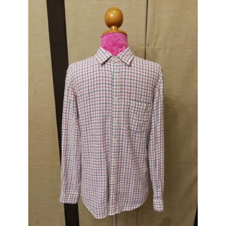 AUTHENTIC SHIRT FLANNEL [UNIQLO Brand_2nd hand] เสื้อเชิ้ตแขนยาวลายสก๊อตผ้าฝ้าย​💯%/ Size S/ แท้มือสองกระสอบนำเข้า​