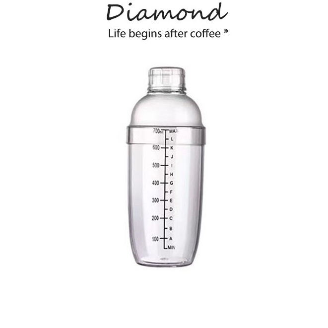 diamond-coffee-เชคเกอร์-พลาสติก-มีสเกล-แก้วเชค-350ml-อุปกรณ์บาร์เทนเดอร์-แก้วเชค-งานฝีมือขั้นสูง-การวัดที่แม่นยำ