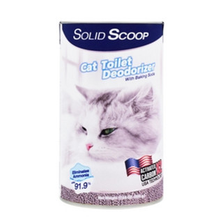 ผงโรยทรายแมว Solid Scoop Litter Deodorizer กำจัดกลิ่นเหม็น กลิ่นฉี่ กลิ่นอึ ควบคุมกลิ่นได้ยาวนาน บรรจุ 500 กรัม