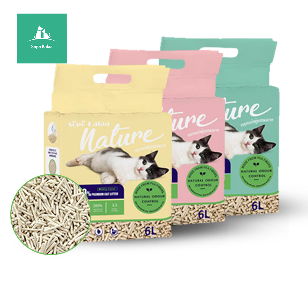 ทรายเต้าหู้ ออร์แกนิค100% ผลิตจากกากถั่วเหลืองธรรมชาติ ทรายแมว Cat Litter ทรายแมวเต้าหู้ (6 ลิตร) รูปที่ 1