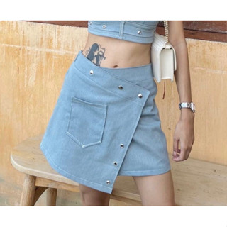 Sexy Denim Skirt กระโปรงยีนส์สม๊อกหลังสายฝ