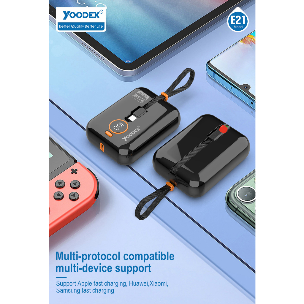 powerbank-yoodex-e21-ของแท้100-pd20w-22-5w-10000mah-พาวเวอร์แบงค์-ชาร์จเร็ว-fast-charge-quick-charge-แบตสำรอง-e21