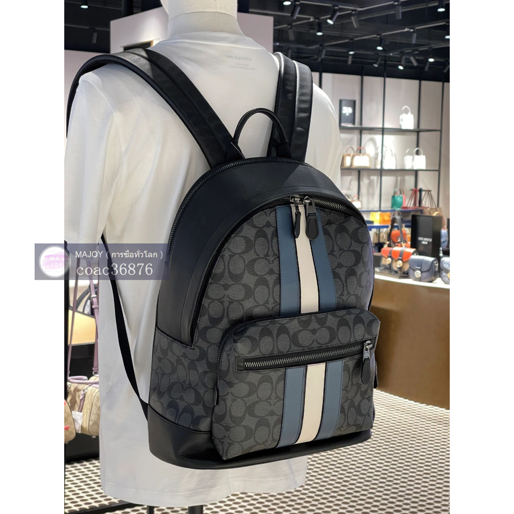 แท้-outlet-west-กระเป๋าเป้ผู้ชายคลาสสิกและทันสมัย-กระเป๋านักเรียนความจุขนาดใหญ่-สามารถใส่โน้ตบุ๊กได้