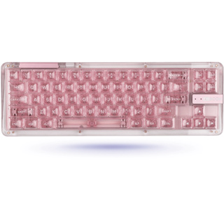 KiiBoom Phantom 68 ไร้สายบลูทูธ keyboard layout 65% Transparent อะคริลิก Crystal