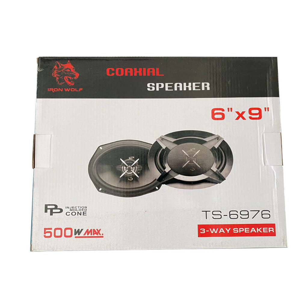 1-คู่-ลำโพงแกนร่วม-3-ทาง-6x9-นิ้ว-iron-wolf-รุ่น-ts-6976-แถมสายและฝาครอบ-500-วัตต์-4-ohm-แม่เหล็ก-90x15-mm