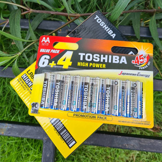 พร้อมส่ง- ถ่าน AA TOSHIBA ALKALINE SIZE AA 1.5V แพค 10 ก้อน ถ่านอัลคาไลน์ ถ่านไฟฉาย