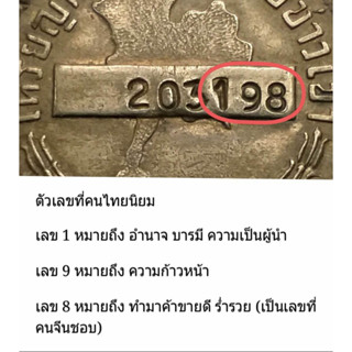 🔥 เลขสวย+เลขมงคล 🔥 เหรียญ ที่ระลึกสำหรับ ชาวเขา _203 198  เลขสวย เลขมงคล  ผิวเดิมๆ รับประกันเท้