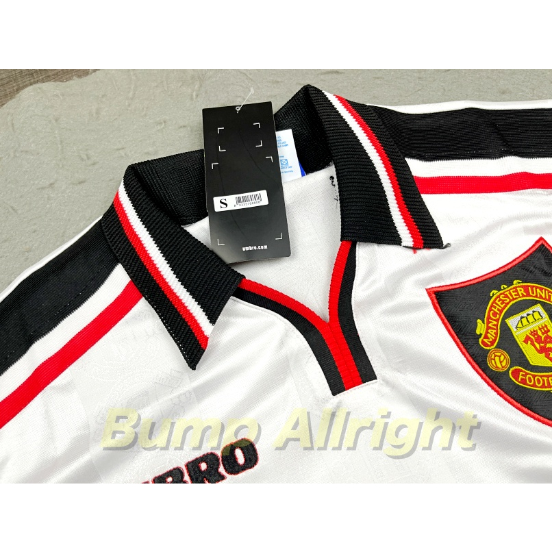 retro-เสื้อฟุตบอลย้อนยุค-vintage-แมน-ยู-man-utd-away-1997-sharp-viecam-7-beckham-เสื้อเปล่า