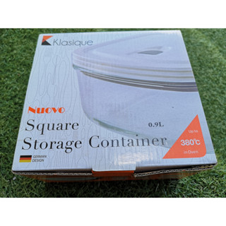 กล่องเก็บอาหารพร้อมฝาปิด แก้ว Square storage container ทนไฟ 320 องศา