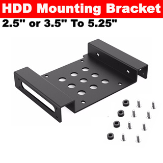 Adapter แปลงช่อง 5.25" ให้ใส่ HDD SSD ขนาด 2.5 or 3.5 Mounting Bracket Adapter Mounting Hard Drive Holder for PC .