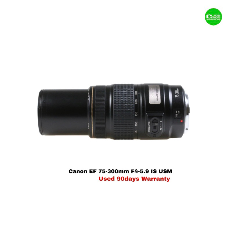 canon-ef-75-300mm-f-4-0-5-6-is-usm-zoom-lens-af-full-frame-เลนส์เทเลซูมไกล-มีกันสั่น-ใช้ได้ทั้งกล้องฟูลเฟรมและตัวคูณused