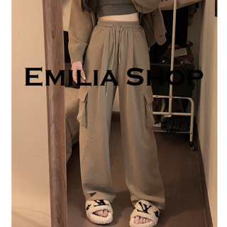 EMILIA SHOP กางเกงขายาว กางเกงเอวสูง ผู้หญิงสไตล์เกาหลี เสื้อผ้าแฟชั่นผู้หญิง y2k 2023 ใหม่ A20M07K 0612