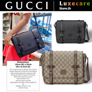 กุชชี่👜Gucci GG messenger bag Mens GG Messenger Bag/Shoulder Bag/Briefcase