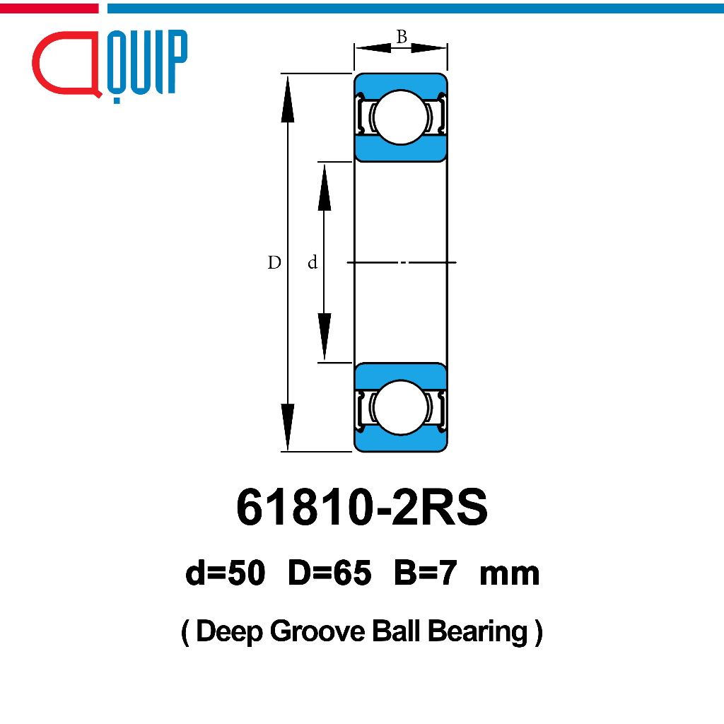 61810-2rs-ubc-ตลับลุกปืนเม็ดกลมร่องลึก-สำหรับงานอุตสาหกรรม-ฝายาง-2-ข้าง-deep-groove-ball-bearing-6810-2rs-61810-2rs