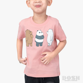 DOSH KIDS UNISEX T-SHIRTS WE BARE BEARS เสื้อยืดคอกลม แขนสั้น เด็กหญิง-ชาย FBBBT5034-PI