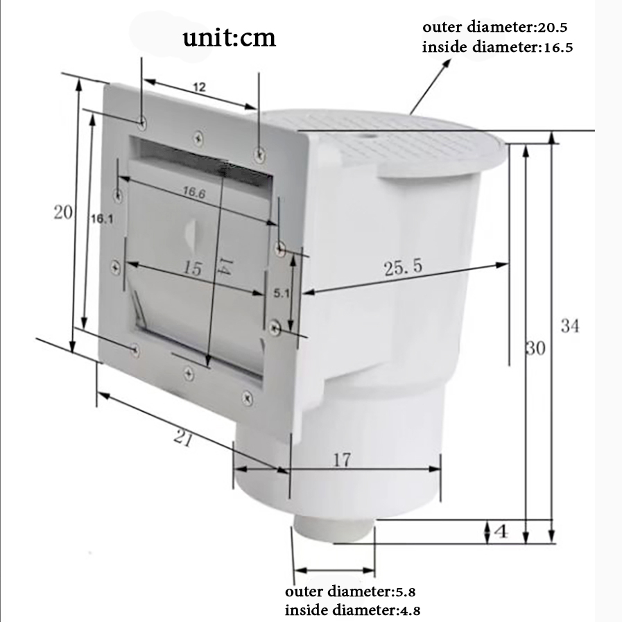 สกิมเมอร์ติดผนังสระว่ายน้ำ-swimming-pool-wall-skimmer-สกิมเมอร์