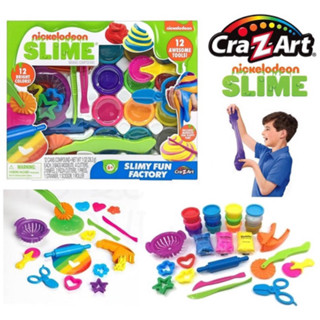 Nickelodeon Slimy Fun Factory Set with 12 Pre-Made Slimes and Awesome Tools for Ages 6 and up