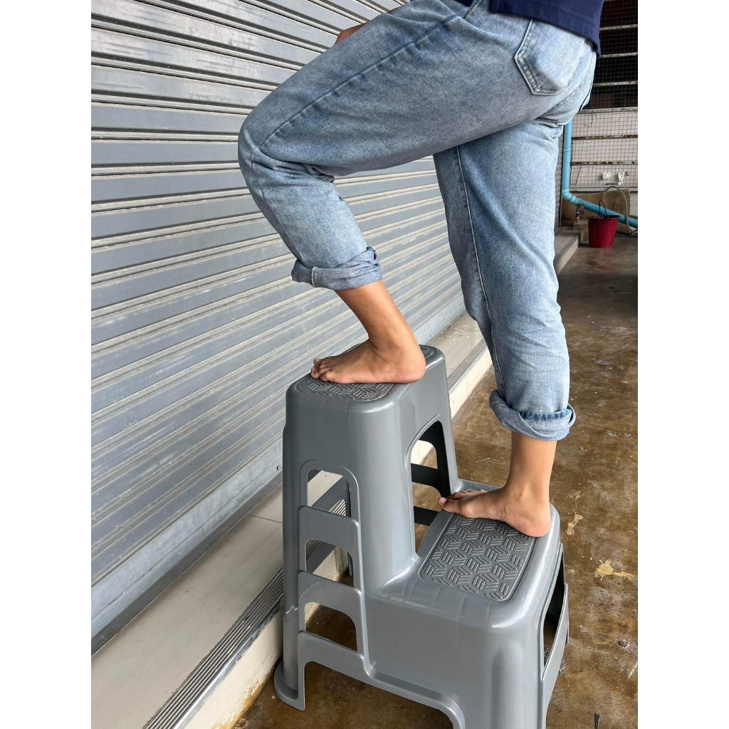 เก้าอี้บันได-ล้างรถ-แบบ-2-ชั้น-พลาสติก-หนา-คงทน-แข็งแรง-สินค้าในไทย
