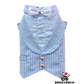 Pet cloths-Doggydolly Tuxedo ชุดสูท เสื้อผ้าแฟชั่น สัตว์เลี้ยง ชุดหมาแมว เจ้าบ่าว สูท ทักซิโด้ ขนาด 1-9 โล -  F076