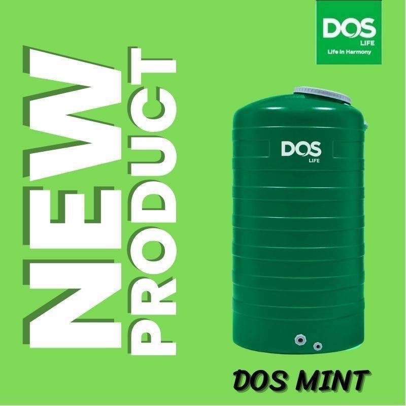 ถังเก็บน้ำ-2000-ลิตร-dos-mint-ถังเก็บน้ำบนดิน-สีเขียว-รับระกัน-15-ปี-ตากแดดได้