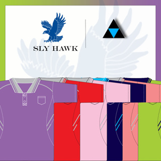 เสื้อโปโลชาย เสื้อคอปกแขนสั้น เสื้อโปโลสีพื้น FLY HAWK FLYHAWK รุ่น A370  ของแท้ 100%