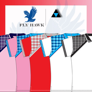 เสื้อโปโลหญิง เสื้อคอปกแขนสั้น เสื้อโปโลสีพื้น FLY HAWK FLYHAWK รุ่น A377 ของแท้ 100%