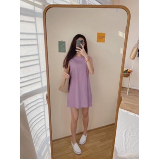 🍒สอบถามก่อนชำระเงิน | BA minimal dress มินิเดรสคอกลมแขนกุดผ้าฝ้ายลินินสีพื้นโทนสดใสใส่สบายน่ารักมากๆ