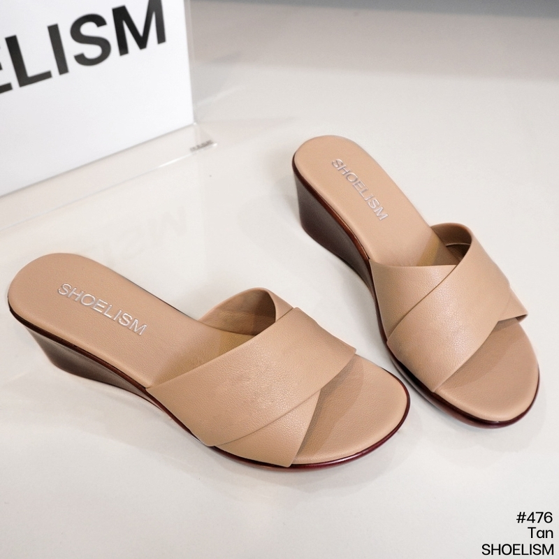 476-รองเท้าส้นเตารีด-เก็บหน้าเท้า-น้ำหนักเบา-ใส่เดินสบาย