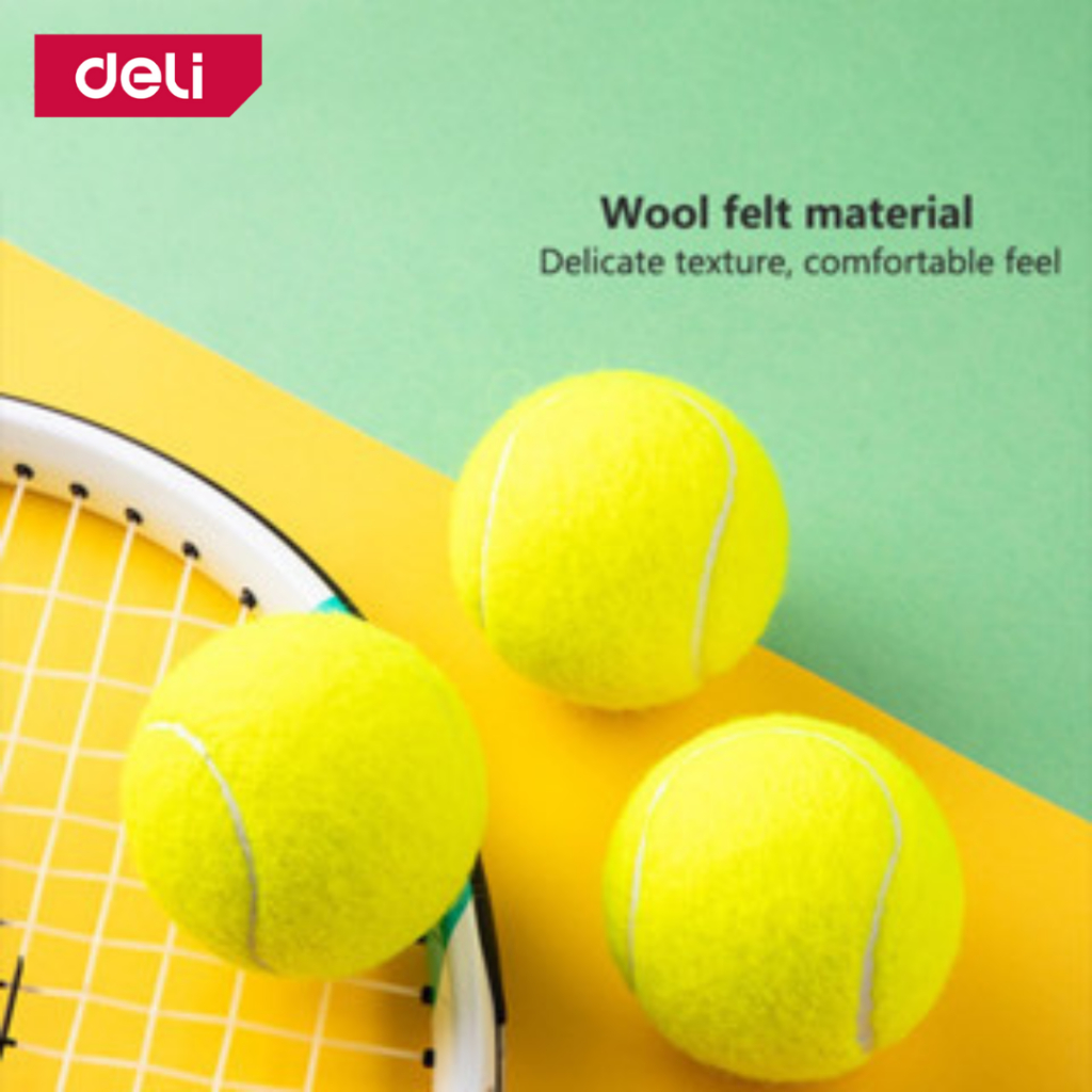 deli-ลูกเทนนิส-บอลเทนนิส-ลูกเทนนิสซ้อม-แพ็ค3ลูก-ขนาดมาตรฐาน-สีเหลือง-tennis-balls