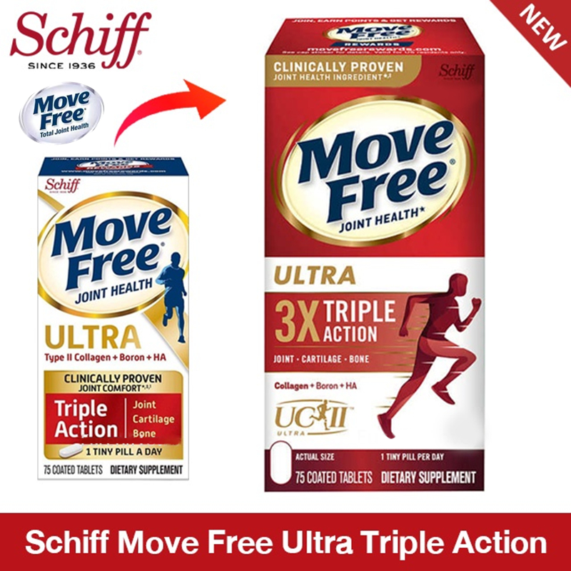 schiff-move-free-ultra-triple-action-joint-supplement-75-tablets-เสริมสุขภาพข้อกระดูกอ่อนและกระดูก-exp-03-2025