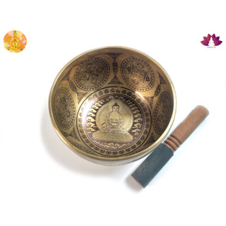 ขันทิเบตแฮนด์เมด ขนาด17.4ซม. น้ำหนัก1036กรัม ชามทำสมาธิแฮนด์เมด Tibetan Handmade Singing Bowl